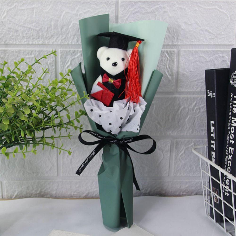 Lovely Bear Bear Plush Bouquet Lovely Doctoral Bear Toy Graduation Bear Bouquet  Birthday Party