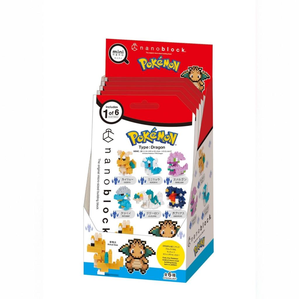 Kawada nanoblock Mini Nano Pokémon Dragon Type NBMC_25S 1BOX (6pcs) Complete Set Building Toy Japan