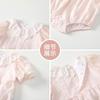 Newborn Baby Girl Romper Thin Cotton Bodysuit Short Sleeve Princess Collar Onesie