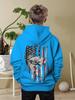 Boys' Casual Hoodie, Shinharajuku Color-changing Fish Print Sports Style Personality Street Print, Daily Travel Must Hoodie