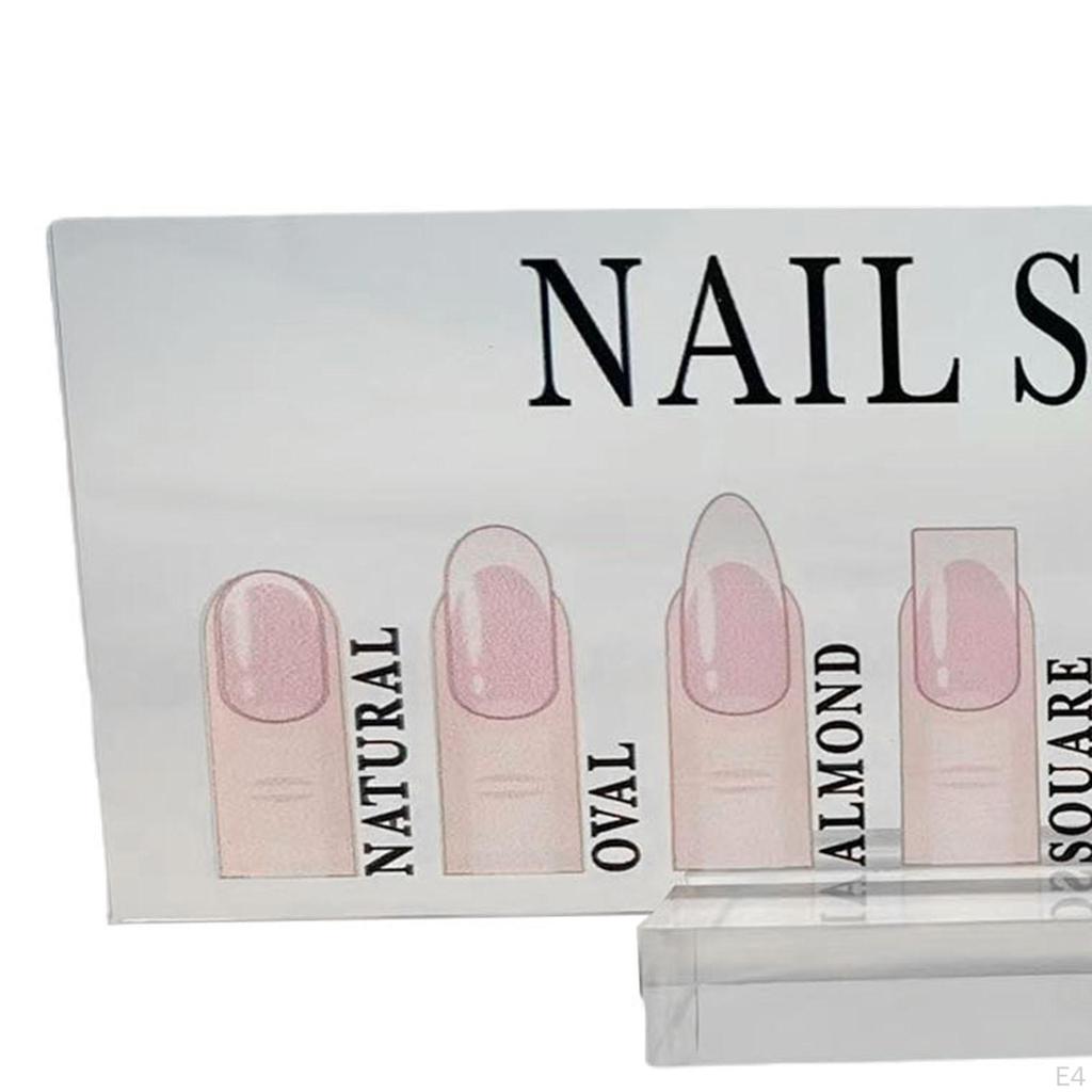 Acrylic Display Board for Nail Art with Base Sample Tips And Photo Props