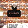 Metal Address Sign Fox Design House Number Plaque Outdoor Door Decor Custom
