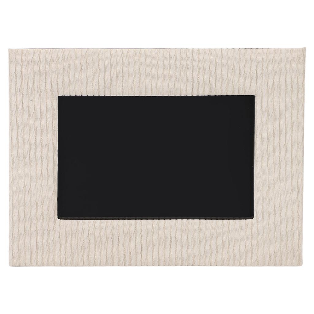 Picture Frame for Tabletop Display Leather Photo Frame for 6 Inch Photo Home Decor Unique Texture 8.5x4.7x6.5in Beige