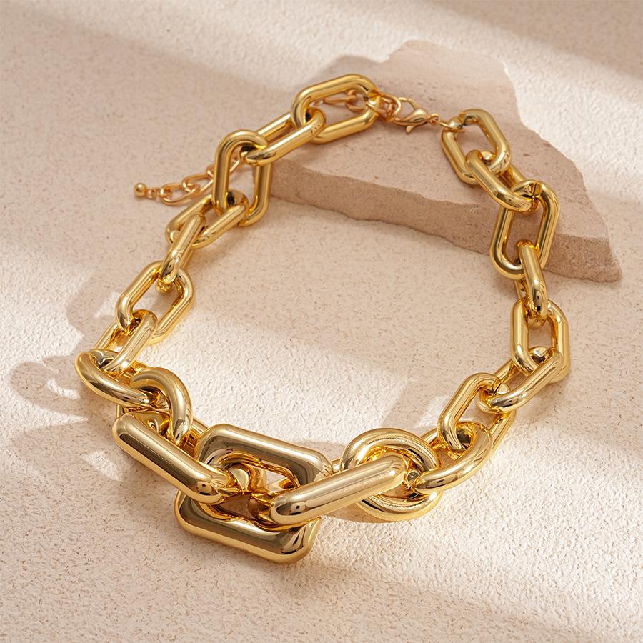 European and American Cross-border Exaggerated Geometric Flower Necklace Accessories Women's Summer High-end Clavicle Chain Niche Personality Items