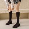 Fashion 2025 Ladies Shoes Knee-High Women's Boots Fashion Back Zipper Modern Boots Women Winter Round Toe Best Seller Shoes for Women