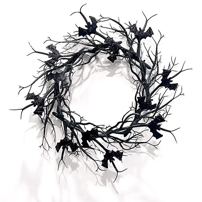 Halloween Plastic Unique Wall Hanging Party Decoration Pendants Arrange Props Wreath Garland Decorative 3 Styles