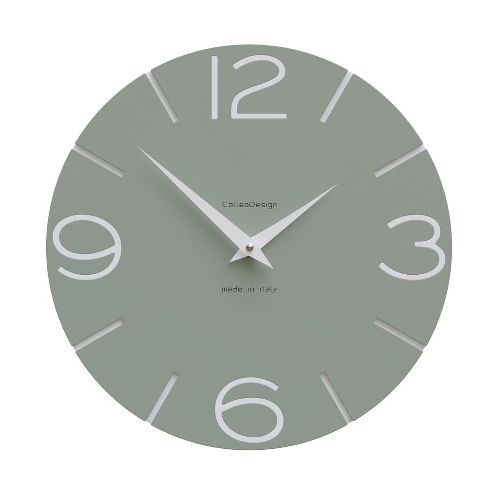 CalleaDesign SMILE Wall Clock Sage White
