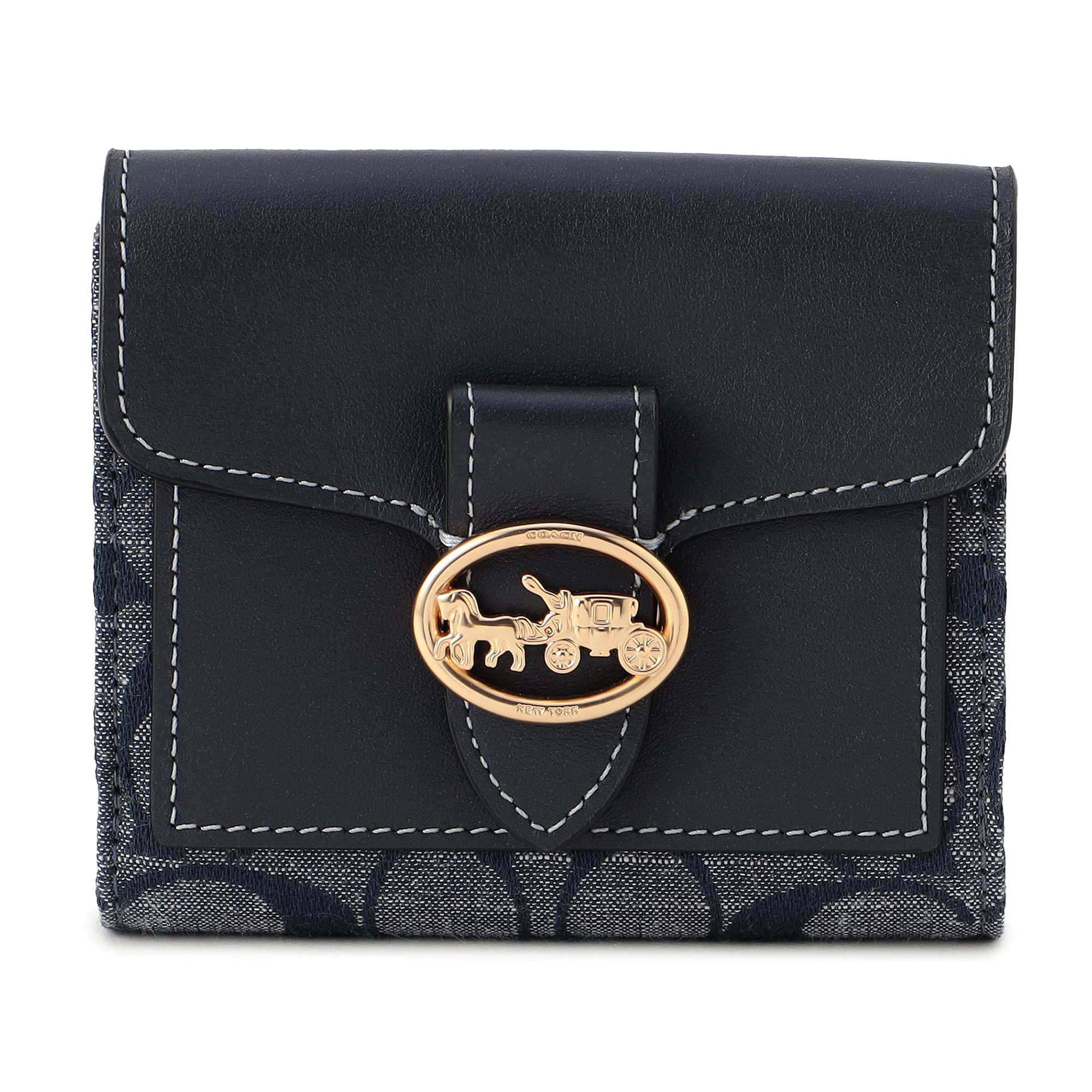 

OUTLET Кошелек C4103 IMDEI Georgie Маленький кошелек темно-синий [Coach] В два сложения [Б/у]