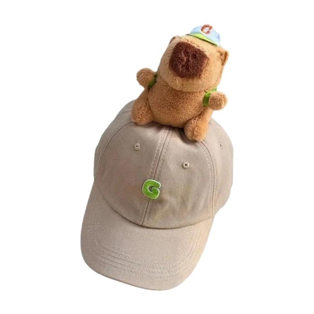 

Breathable Peaked Cap Adjustable Sunscreen Hat Fashion Capybara Baseball Cap Summer хаки