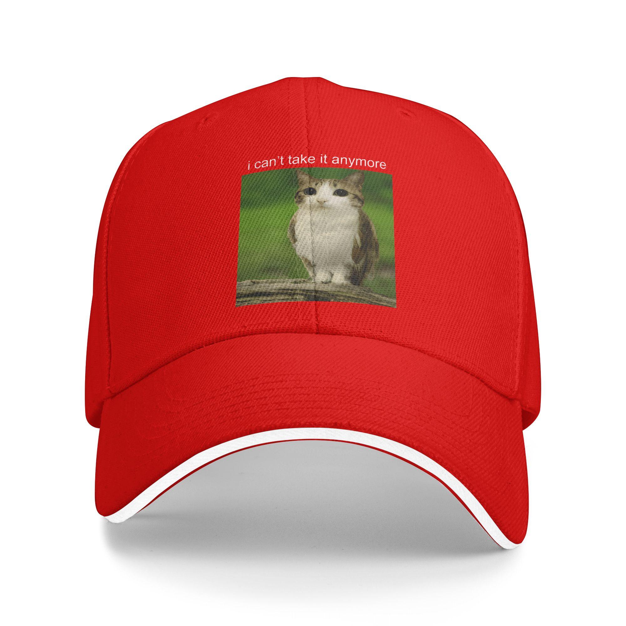 Summer Meowl I Cant Take It Anymore Baseball Cap Outdoor Sports yk Print Sun Trucker Hat UnisexTeens Breathable Snapback Cap One Size