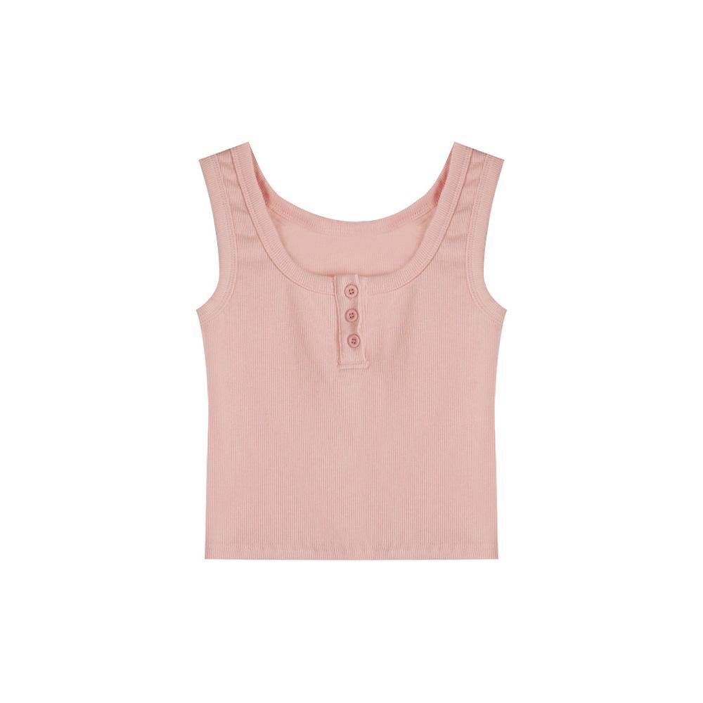 Women's Sweet & Spicy Pink Racerback Camisole - U-Neck, Short, Summer 2025 Style