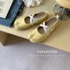 2025 Summer Korean Round Head Shallow Mouth Soft Sole Mary Jane Shoes Casual Cowhide One Word Belt Single Shoes Flat Shoes Women's Tide