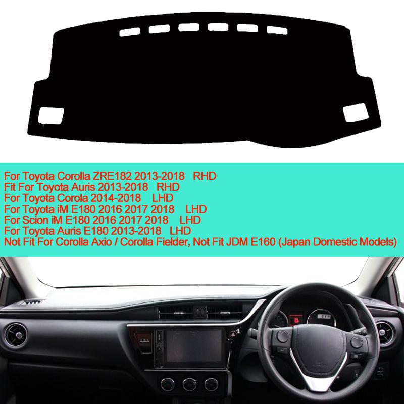 Car Inner Dashboard Cover Dash mat Carpet Cushion For Toyota Corola iM Auris E170 E180 2014 2015 2016 2017 2018 Scion RHD LHD