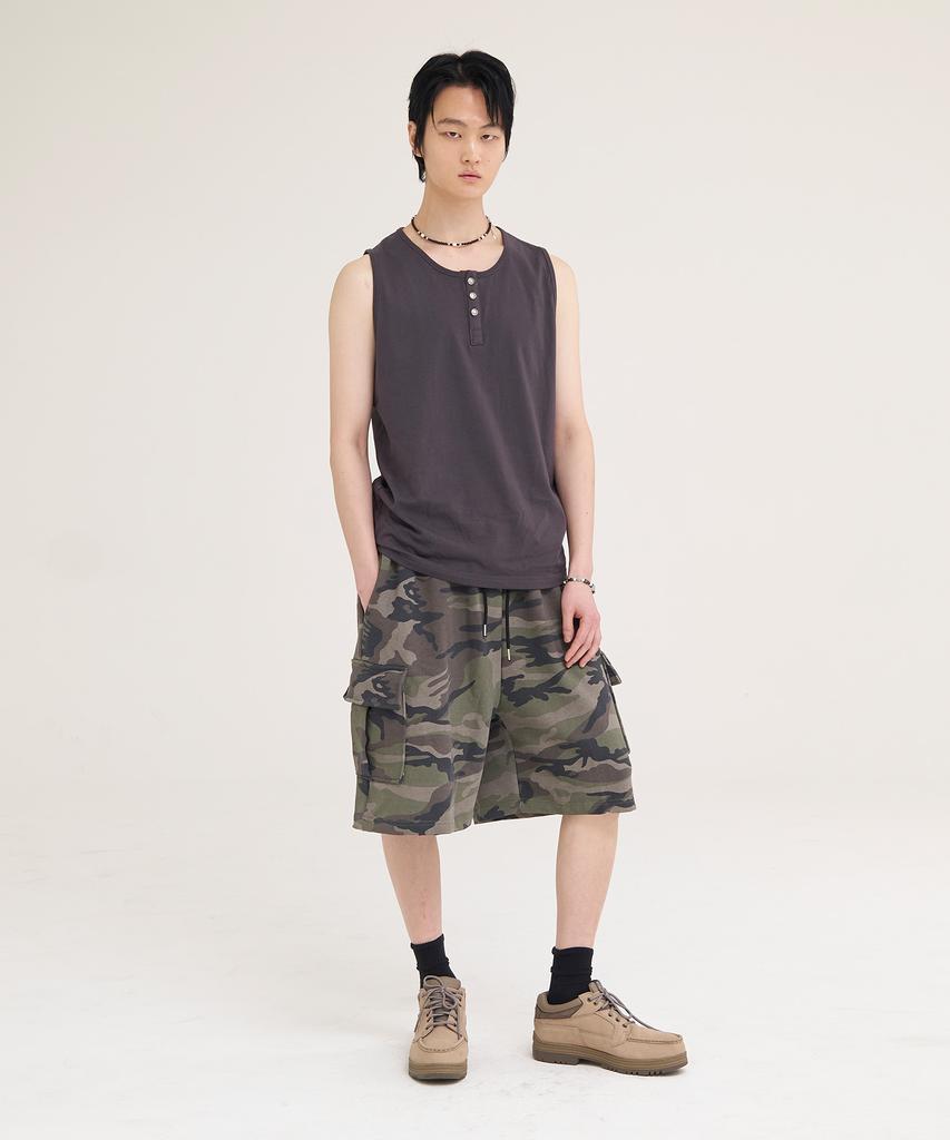 Akesi Soldiers Cargo Sweat Shorts_Khaki