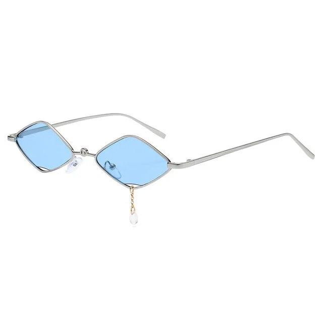 New Parallelogram Retro Full Metal Frame Sunglasses Punk Hip Hop Pendant Sun Glasses UV400 Fashion Shade