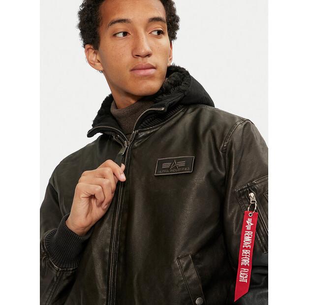 Куртка из имитации кожи Alpha Industries 123106