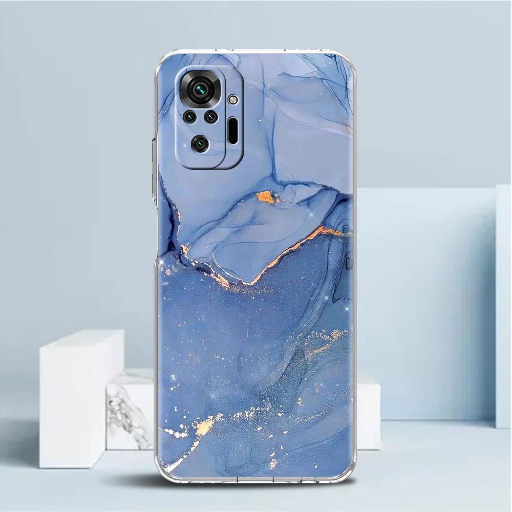 Marble Pattern Luxury Cool Clear Case For Xiaomi Redmi Note 11 Pro 10 9 9S 8 8T 7 9A 9C 9T 10 10C K40 Transparent Phone Cover