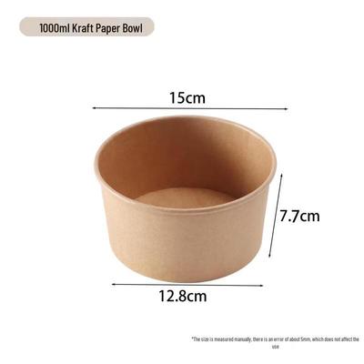 Disposable Kraft Paper Takeout Bowls