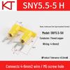 KT Keshitong Nylon Fork Terminal SNY1.25/2/3.5/5.5 with Copper Nose - National Standard Cold-Pressed Terminal