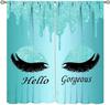 Gorgeous Curtains,Modern Fashion Unicorn Eyelash(No Glitter No Sequin) Curtains for Girls Bedroom Living Room Window Drapes