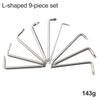 Multi Purpose 9pcs L Shaped Screwdriver Set for Tight Screws Cross Uy Triangle
