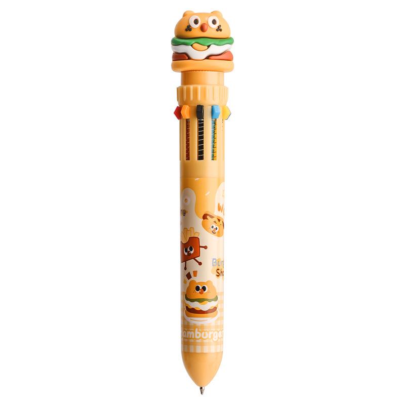 Kuličkové pero Kaba Bear Multi-Color Ten-in-One - Roztomilý kreslený design pro kreativní studenty