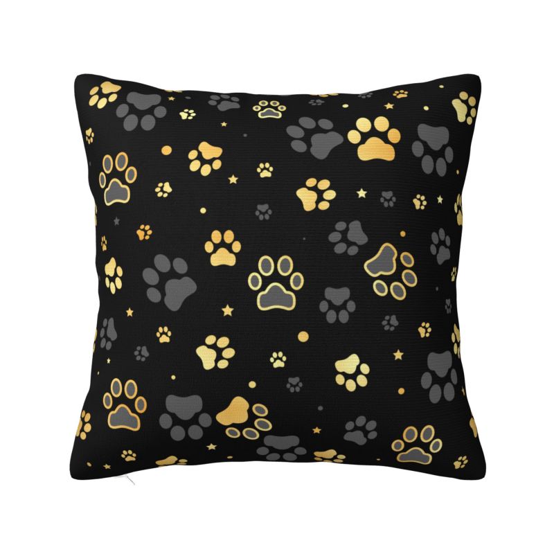 Dog Paw Cat Heart Footprints Cushion Cover 40*40 cm Polyester Throw Pillow Case Bedroom Decoration Bedding Sofa Pillowcase