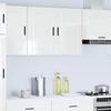 Wall Mounted Kitchen Cabinet Porto High Gloss White Particleboard