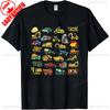 Types Of Construction Excavator Bulldozer Truck Crane Unisex Tshirt Summer Building Blocks Breathable Shirt Common Design Tops