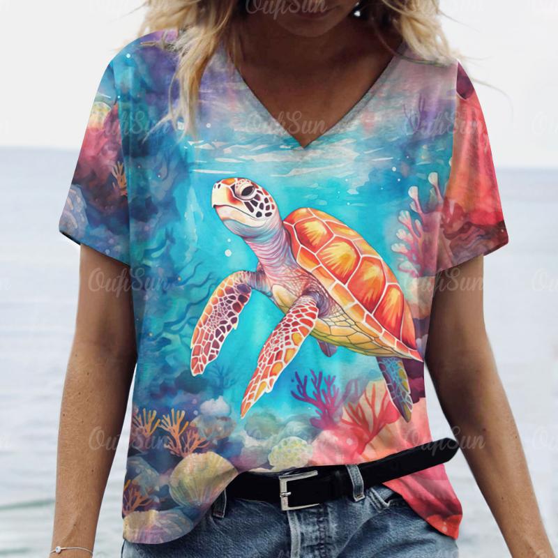 

2024 Top Women Animal Printed T-Shirt For Women Oversized T-Shirts Women s Trending Clothing Summer Cheap Blouse Crew Neck Tees 3XL