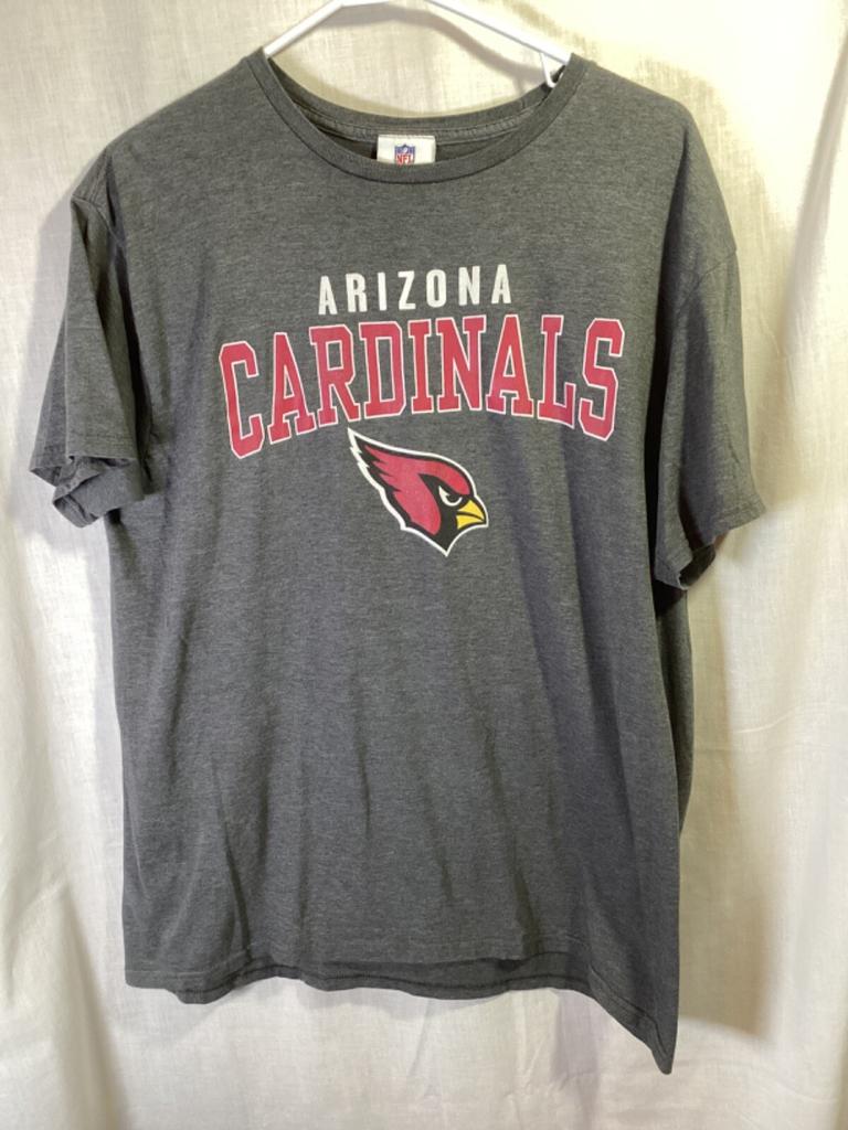 T-shirt NFL con licenza Arizona Cardinals Grigia XL Miscela di Cotone