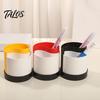 Pen Holder with 2 Compartments, Detachable Plastic Stationery Storage Container, Decorative Pencil Organizer Box for Home Office Desk