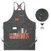 Custom Logo Canvas Apron for Art Students and Coffee Shop Staff