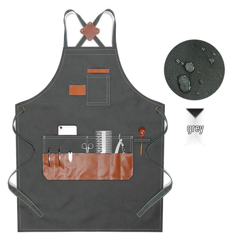 Custom Logo Canvas Apron for Art Students and Coffee Shop Staff