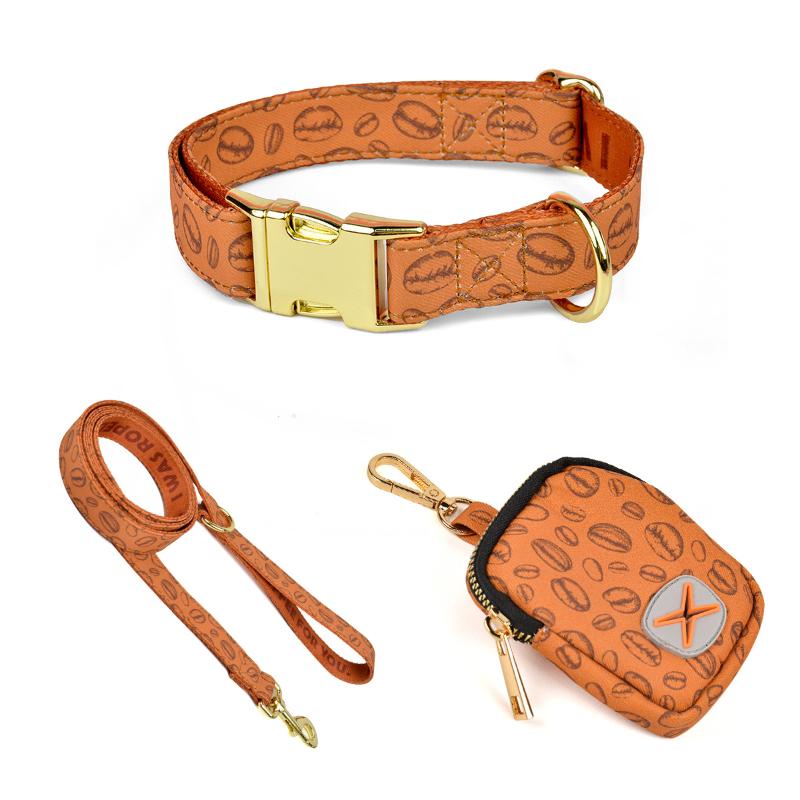 1 Pcs Adjustable Dog Traction Rope Walking Leash With 1 Pcs Color Matching Collor 1 Pcs Waste Bag For Puppy Outdoor Supplies