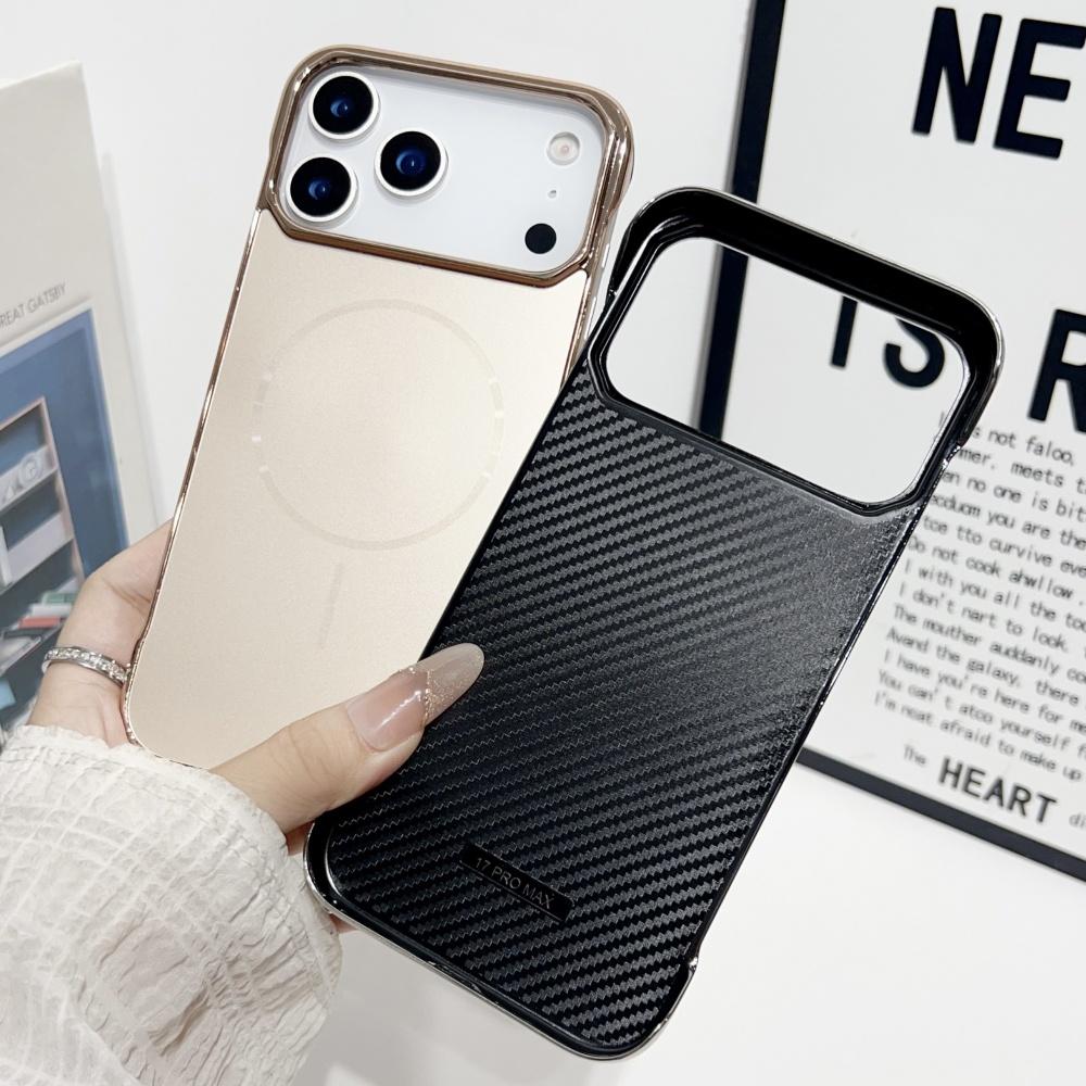 Luxury Metalic ForMagsafe Case foriPhone 17 Air 16 15 14 Pro Max Plus 13 12 16E SE4 17Pro Magnetic Plating Frameless Cover