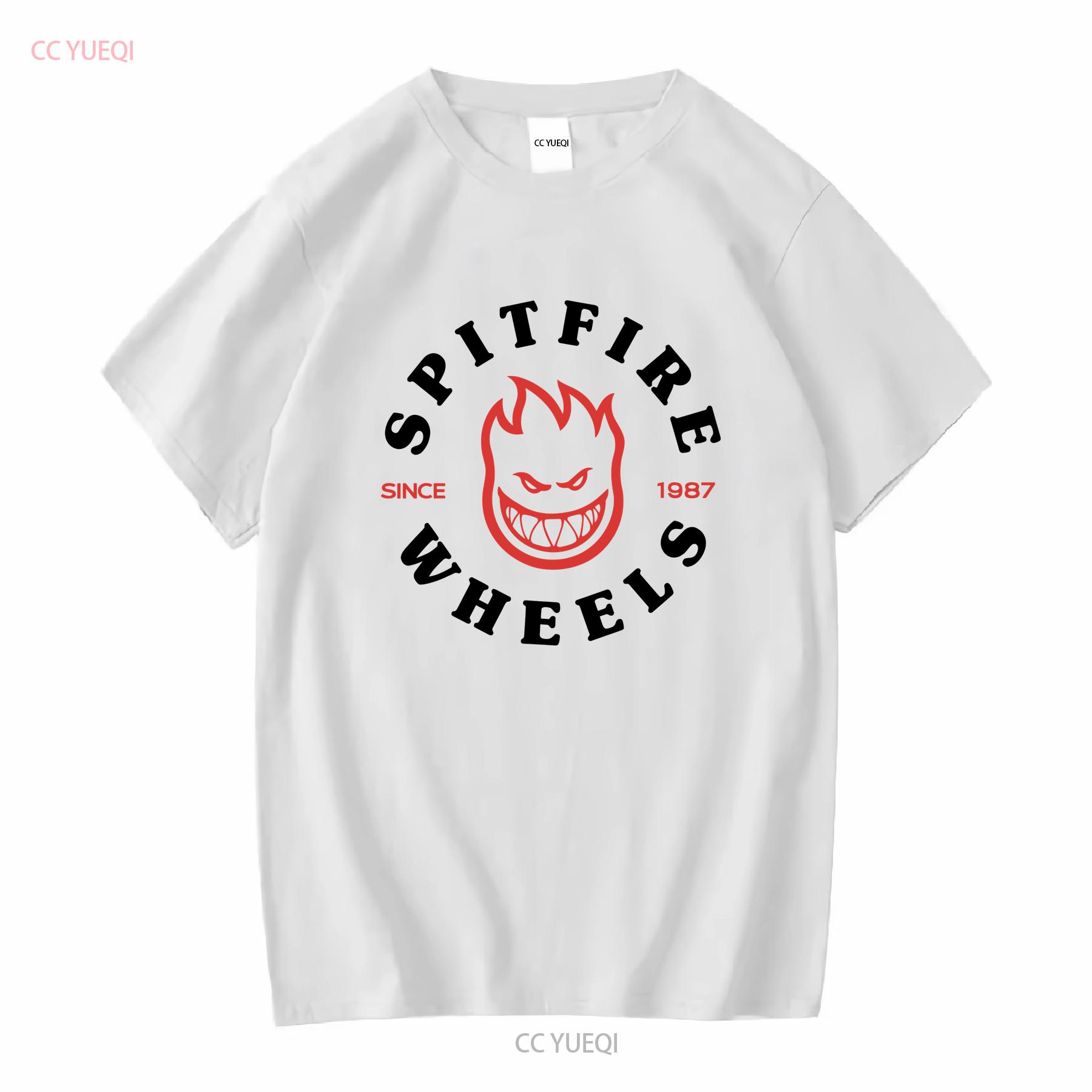 Spitfire Wheels T-Shirt Bighead Classic Weiß Schwarz Rot vintage Gewaschen Herren Stilvolle Designerkleidung Mode Atmungsaktiv Weich M white
