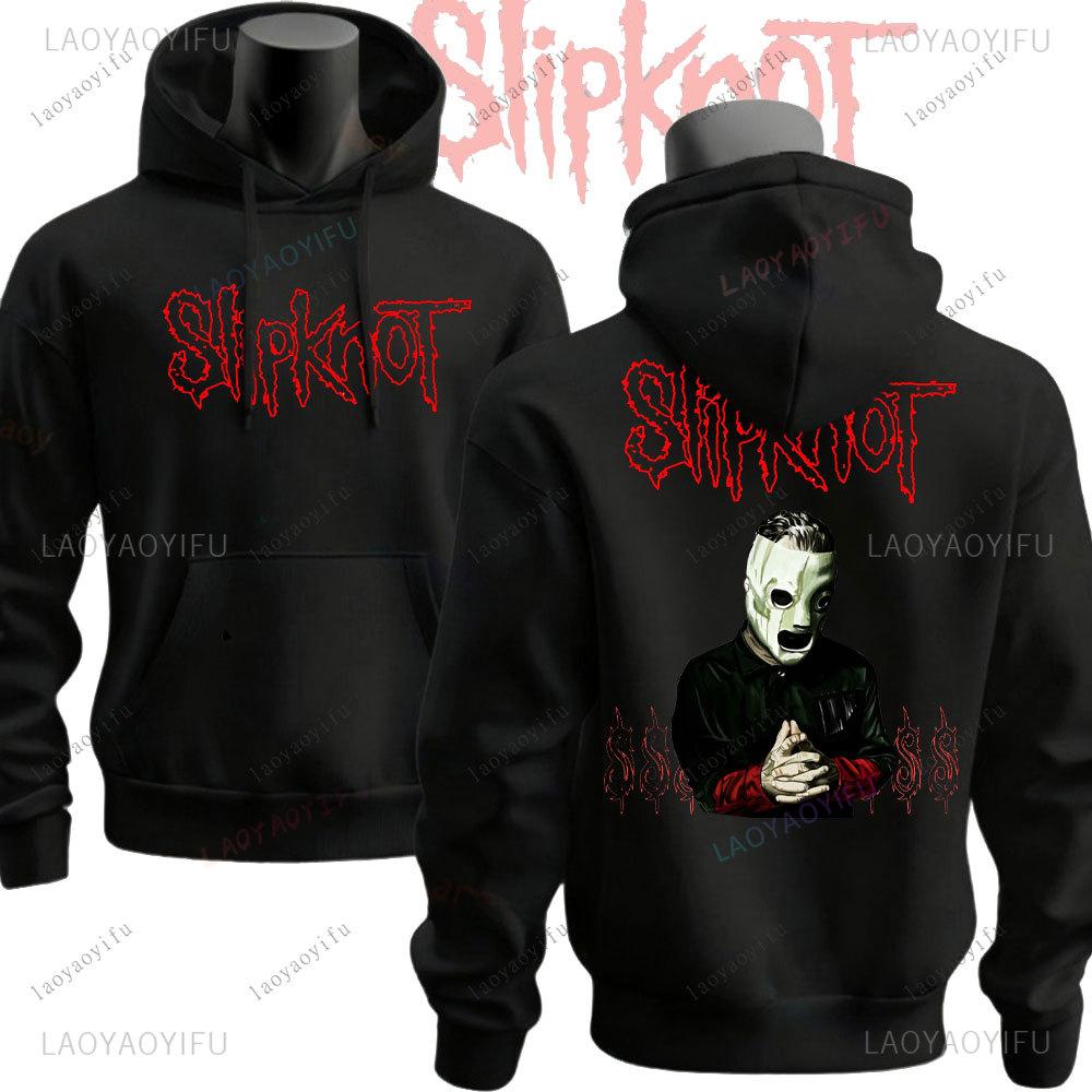 Winter Vintage Slipknots Prepare for Hell Tour Schwarze Hoodies Heavy Metal Rockband Männer Hip Hop Ästhetik Sweatshirt Männer Kleidung