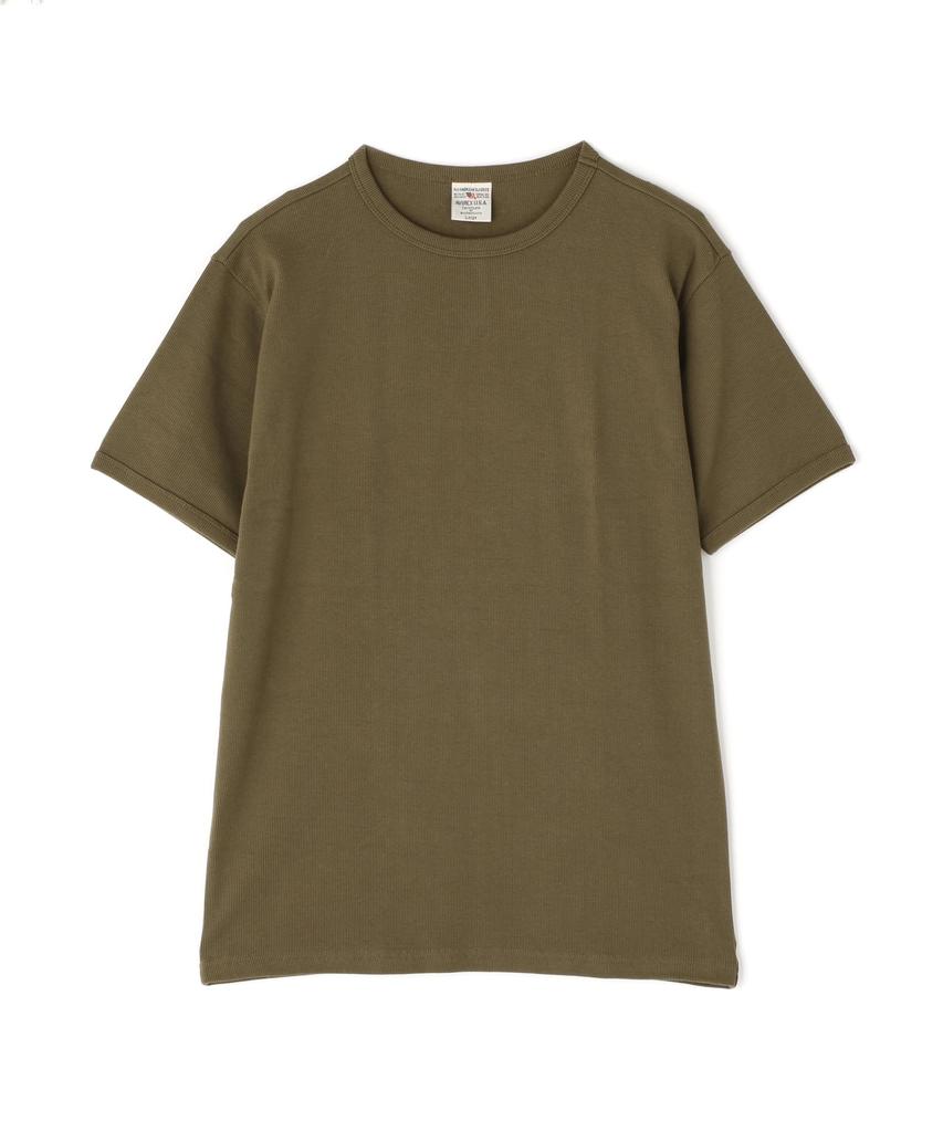 AVIREX DAILY RIB CREWNECK TEE 6143502 men's L size 075 olive