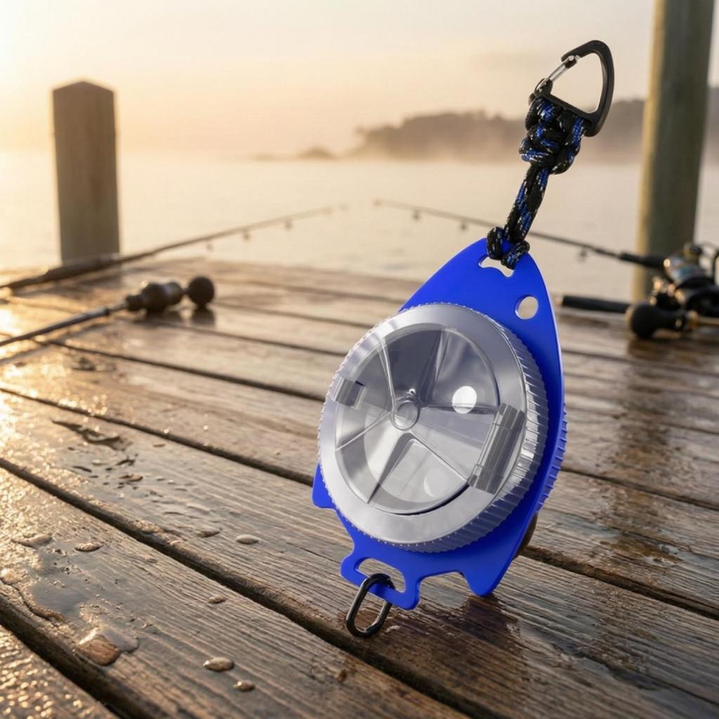 Fishing Leader and Hook Storage Box Portable Rotating Compartment Lightweight Tackle