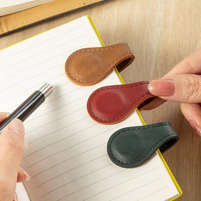 1pcs Magnetic Bookmark Double-Sided Magnetic Reading Bookmark Multifunctional Leather Bookmark Book Accessories