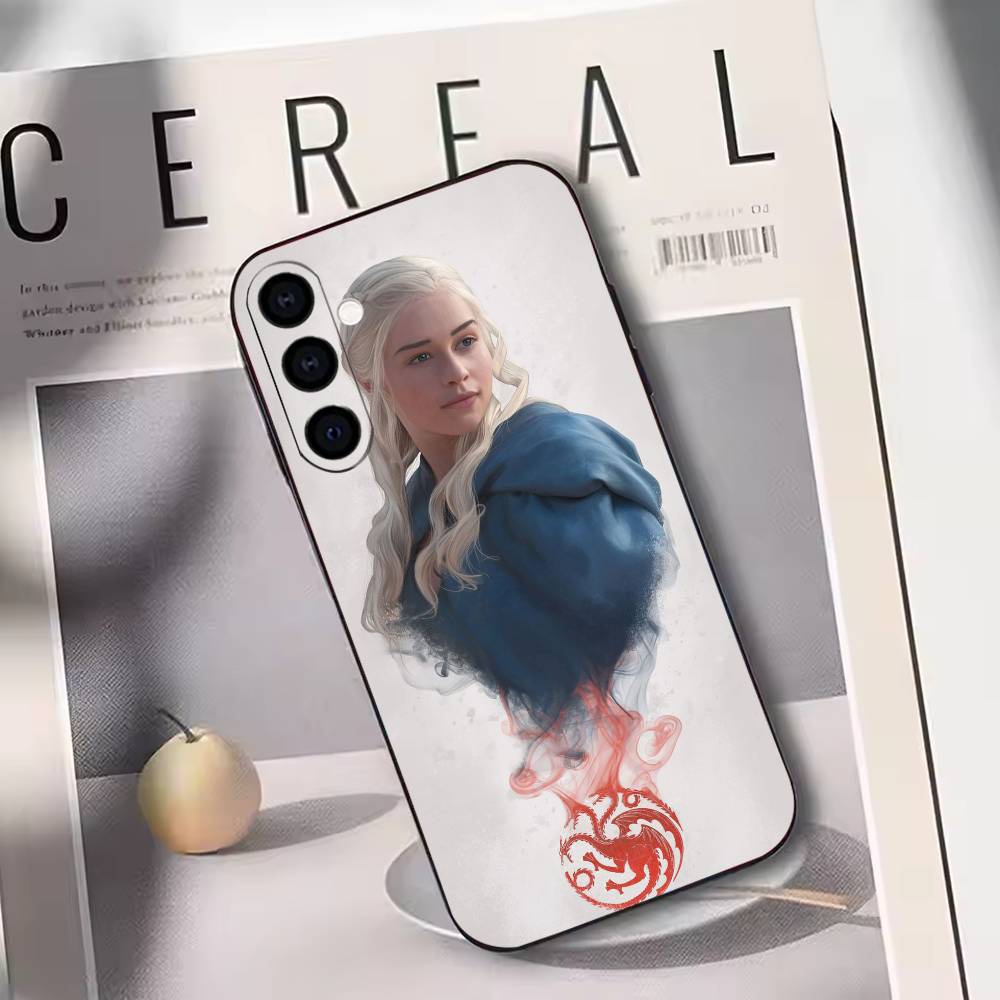 Game Of Thrones-Dragon Mother Thrones Phone Case For Samsung Galaxy A73,A72,A71,A70,A53,A52,A51,Others Soft Black Cover