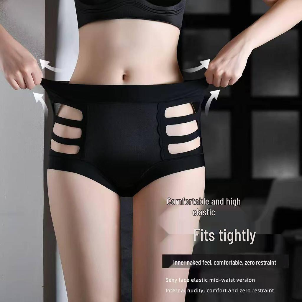 Luxury Satin Hollow-Out Women's Underwear, 10A Grade Mulberry Silk, Antibacterial Crotch, Breathable & Comfortable Fabric.