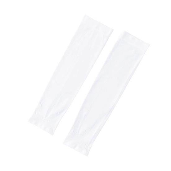 

2Pcs Summer Ice Silk Arm Sleeves UV Protection Breathable Anti-slip Elastic Men Women Outdoor Cycling Fishing Long Cooling Arm Cover білий