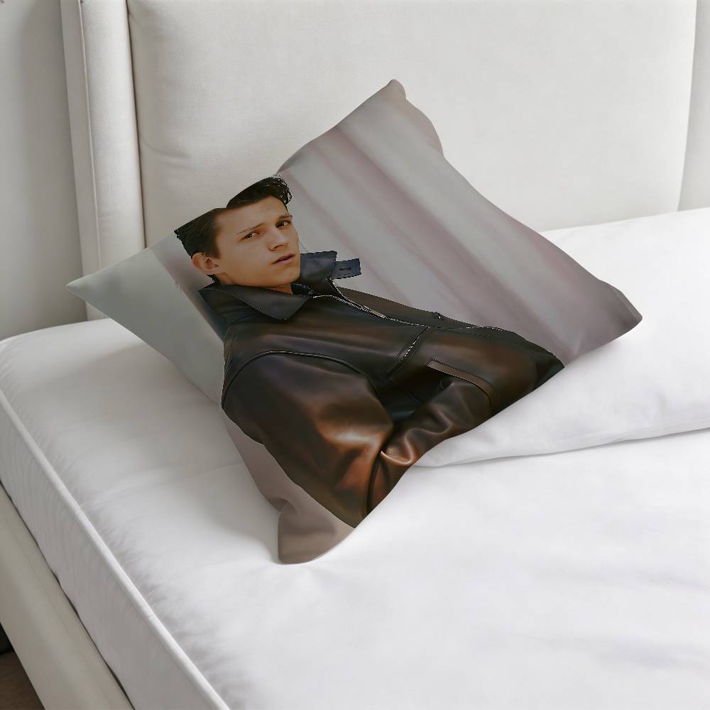Funny Tom HHolland Actor Decorative Square Pillow Cover Modern Cushion Case for Living Room Bedroom