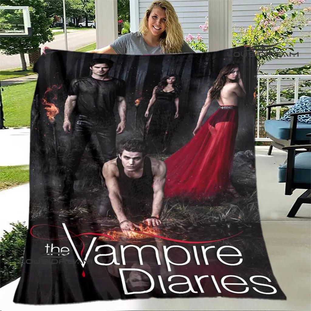 The Vampire Diaries Damon Salvatore Decken warme Flanelldecken Picknickdecke Heimreise Decke Bettwäsche Geburtstagsgeschenk