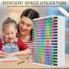 Plastic 204 Holes Marker Pen Organizer Holder for Storing Colored Pens Large Capacity Marker Pen Storage Rack for Home Classroom
