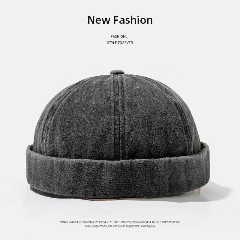 New spring and autumn retro washed old melon fur hat fashionable versatile yuppie hat men's and women's street hip hop hat