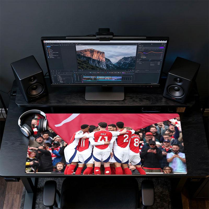 Arsenal Players Mouse Pad, Large Gaming Desk Mat, Non-slip XXL Mousepad for Laptop & Tablet, Mini PC Playmat with Stitched Edges
