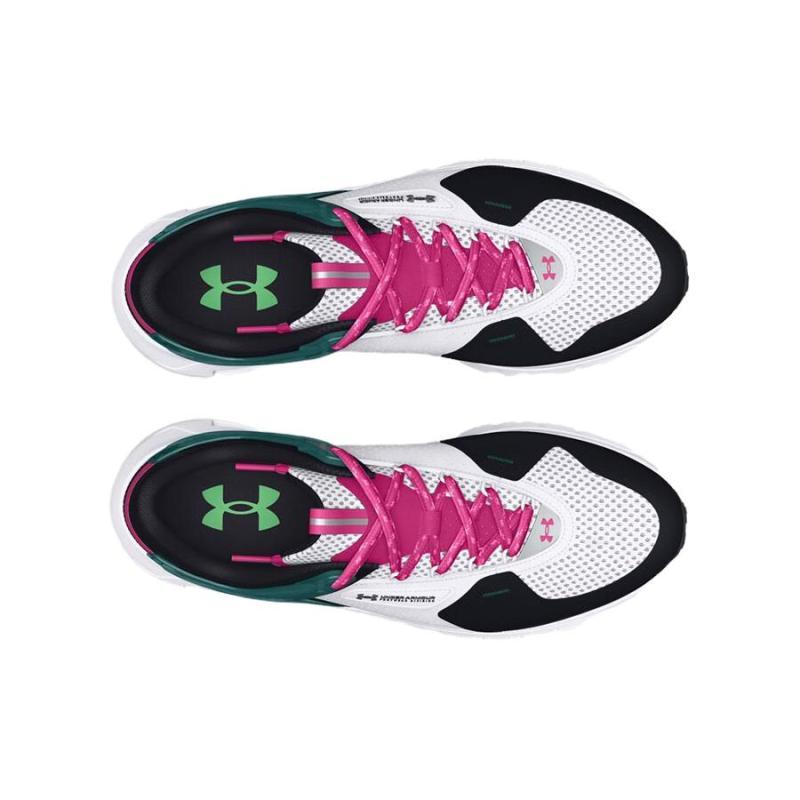 Under Armour Summit Trek Niedrige Laufschuhe Herren Weiß Schwarz Grün Sneaker 3028345-102